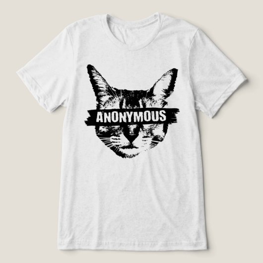 Anonieme Kat Tri-Blend Shirt (Design voorkant)