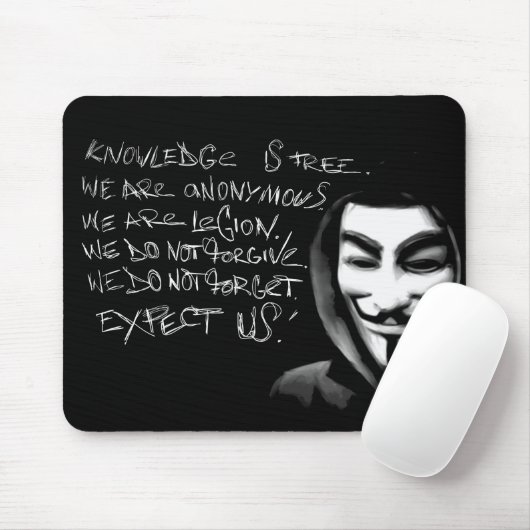 Anonieme kennis is gratis muizepad muismat (Met muis)