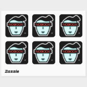 Anonieme niemands gezicht v1.1 vierkante sticker (Vel)