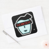 Anonieme niemands gezicht v1.1 vierkante sticker (Envelop)