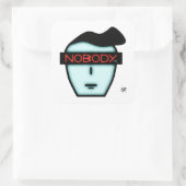 Anonieme niemands gezicht v1 vierkante sticker (Tas)