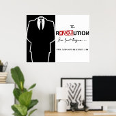 Anonieme revolutie-Poster Poster (Thuiskantoor)