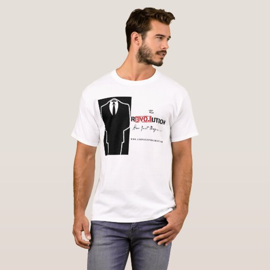 Anonieme revolutie t-shirt (Voorkant volledig)