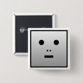 Anonieme Robot Vierkante Button 5,1 Cm (Voorkant /achterkant)