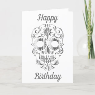 Anonieme skull-kaart feestdagen kaart