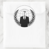 Anonieme vlag ronde Stickers (Tas)