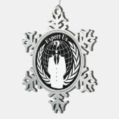 Anonieme zeehond tin sneeuwvlok ornament (Rechts)