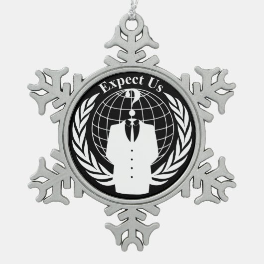 Anonieme zeehond tin sneeuwvlok ornament (Voorkant)