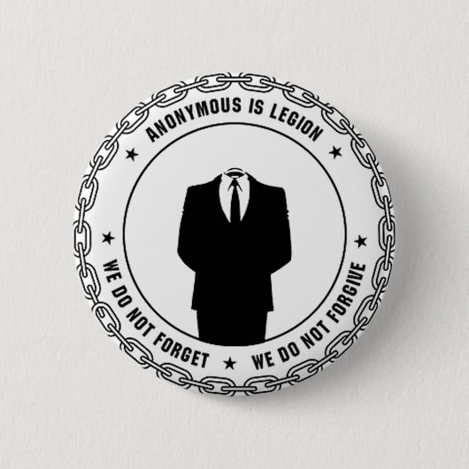anonieme zegel ronde button 5,7 cm (Voorkant)