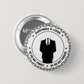 anonieme zegel ronde button 5,7 cm (Voorkant /achterkant)