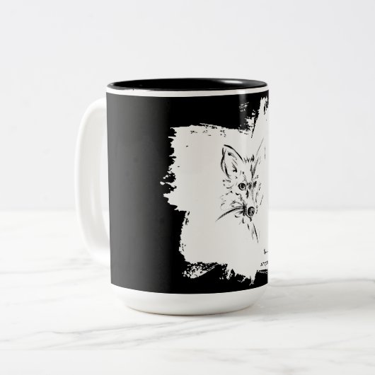 Anonimal 1 tweekleurige koffiemok (Voorkant links)