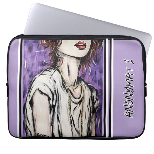Anonimiteit 1 laptop sleeve (Voorkant)