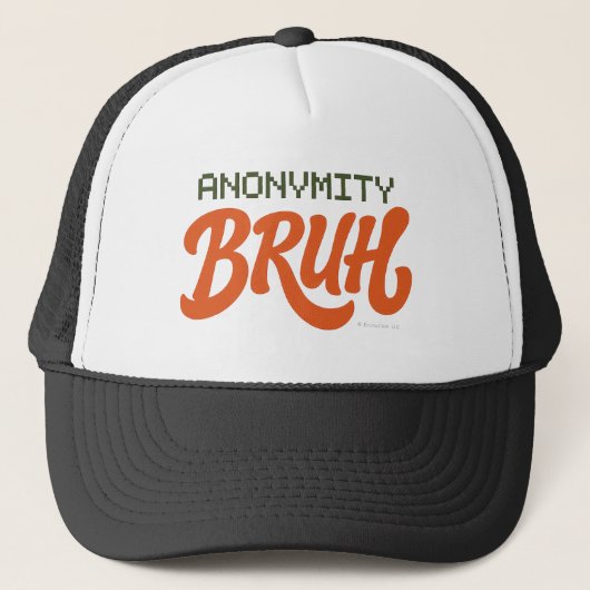 Anonimiteit Bruh - Hoed Trucker Pet (Voorkant)