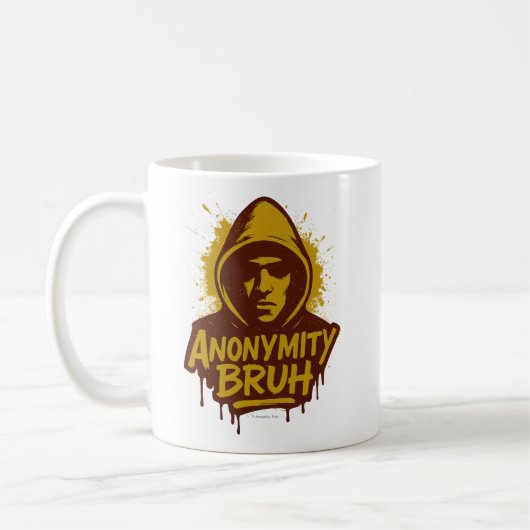 Anonimiteit Bruh LOGO - Koffiemok (Links)