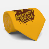Anonimiteit Bruh logo - Stropdas (Opgerold)