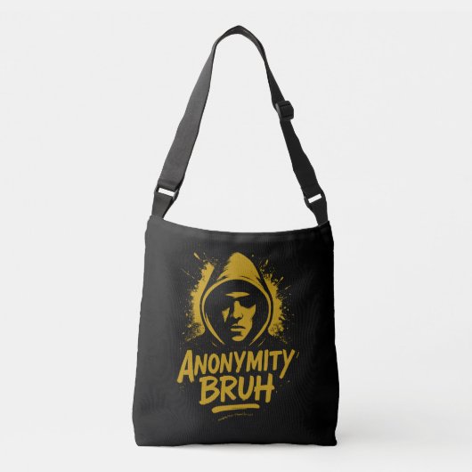 Anonimiteit Bruh logo - Tote Crossbody Tas (Voorkant)