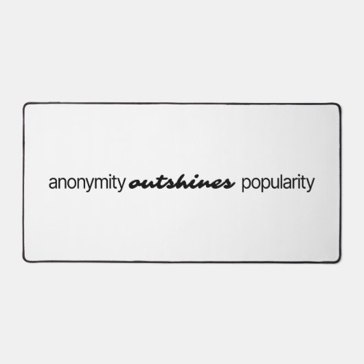 Anonimiteit Desk Mat (Voorkant)