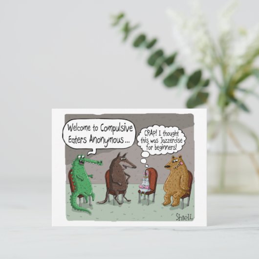 ANONLYMOUS MET KUSTDIEREN BRIEFKAART (Staand voorkant)