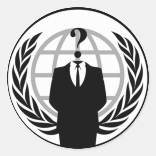 Anonykleding Ronde Sticker (Voorkant)