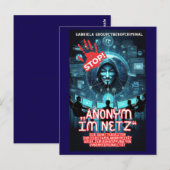 Anonym im Netz  Briefkaart (Voorkant / Achterkant)