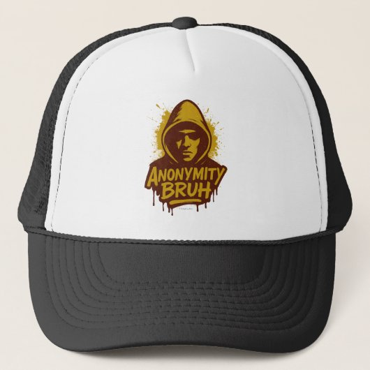 Anonymity Bruh LOGO -  Trucker Pet (Voorkant)