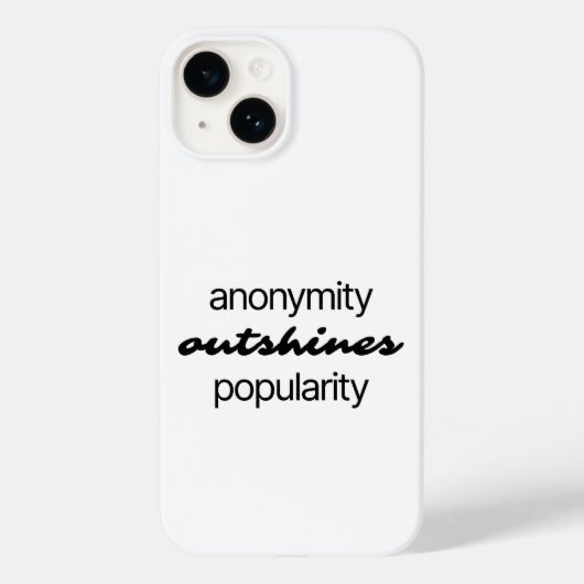 Anonymity iPhone Case (Achterkant)