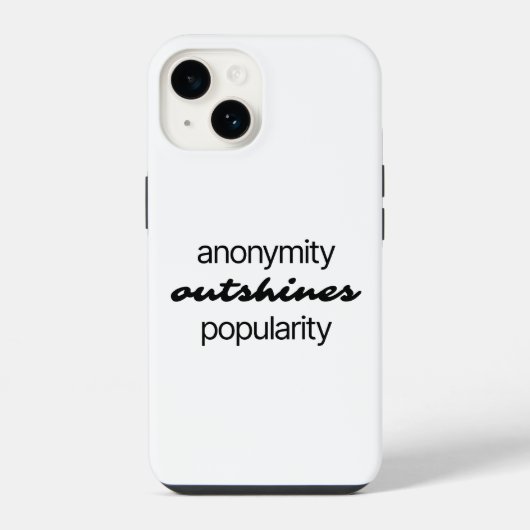 Anonymity iPhone Case Hoesje (Achterkant)