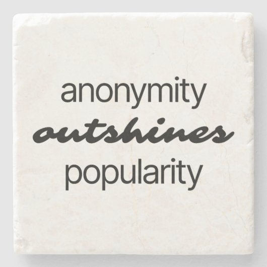 Anonymity Marble Stone Onderzetter (Voorkant)