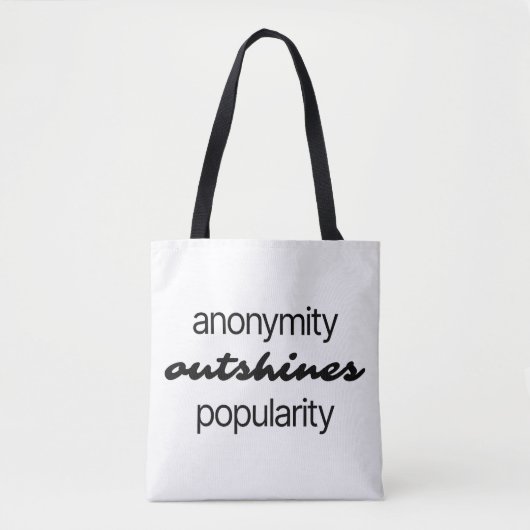 Anonymity Schouder Canvas tas (Voorkant)