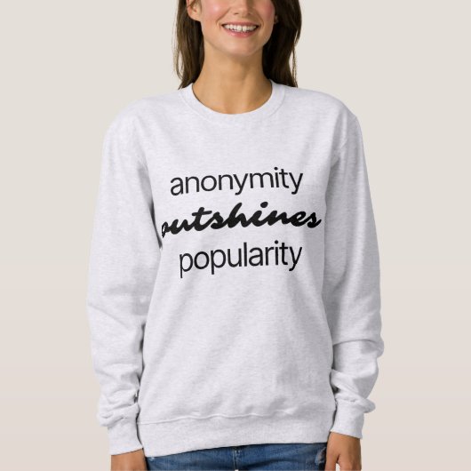 Anonymity Women's Basic Sweatshirt (Voorkant)