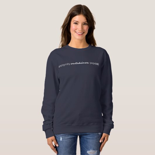 Anonymity Women's Basic Sweatshirt (Voorkant volledig)