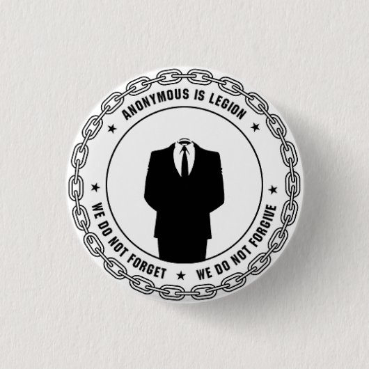 Anonymous Badge Ronde Button 3,2 Cm (Voorkant)