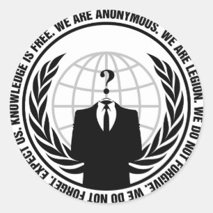 Anonymous badge ronde sticker
