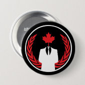 Anonymous Canada Black Button (Voorkant /achterkant)
