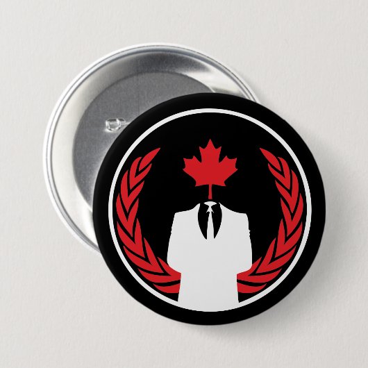 Anonymous Canada Black Button (Voorkant /achterkant)
