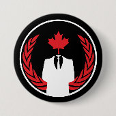 Anonymous Canada Black Button (Voorkant)