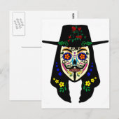 ANONYMOUS Dag van de dode 6 Anonmaskers Suikersche Briefkaart (Voorkant / Achterkant)
