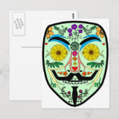 ANONYMOUS Dag van de dood 2 KunstAnonmasker 4Chan Briefkaart (Voorkant / Achterkant)