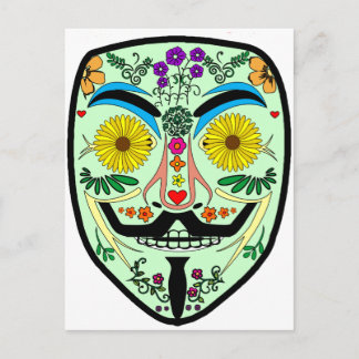 ANONYMOUS Dag van de dood 2 KunstAnonmasker 4Chan Briefkaart