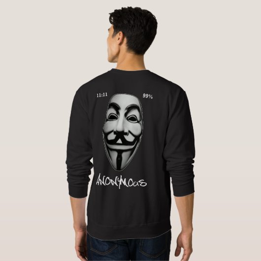 ANONYMOUS GRAFFITI HACKER GEEK TRUI (Achterkant volledig)