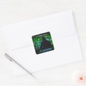 Anonymous Hacker Vierkante Sticker (Envelop)