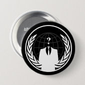 Anonymous International Black Button (Voorkant /achterkant)
