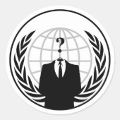 ANONYMOUS LOGO RONDE STICKER (Voorkant)