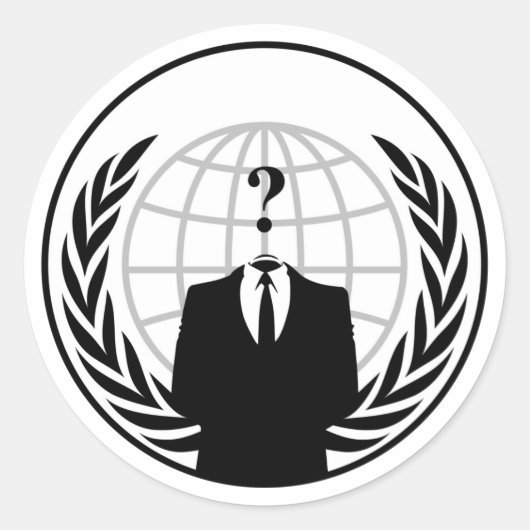 ANONYMOUS LOGO RONDE STICKER (Voorkant)
