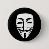 ANONYMOUS MASK RONDE BUTTON 5,7 CM (Voorkant)