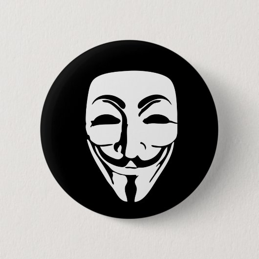 ANONYMOUS MASK RONDE BUTTON 5,7 CM (Voorkant)