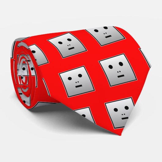 Anonymous Robot - On Red Stropdas (Opgerold)