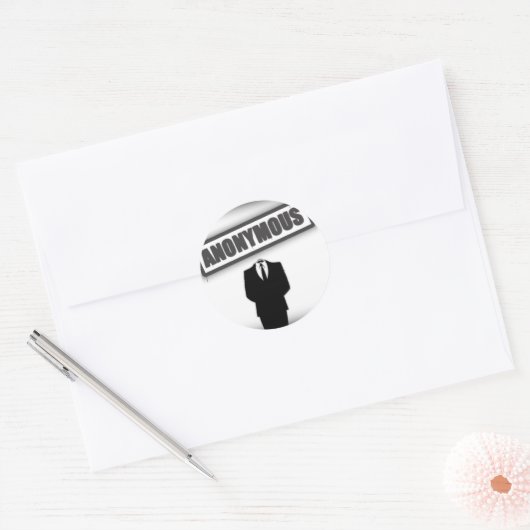 Anonymous Ronde Sticker (Envelop)