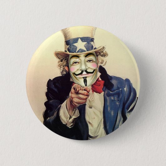 Anonymous Sam Ronde Button 5,7 Cm (Voorkant)