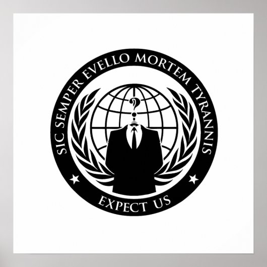 Anonymous Sic Semper Evello Mortem Tyrannis Poster (Voorkant)